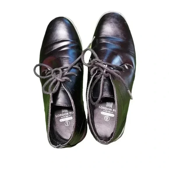 London Fog LFM Broadstreet Mens Memory Foam Black Size 9 - Picture 12 of 12